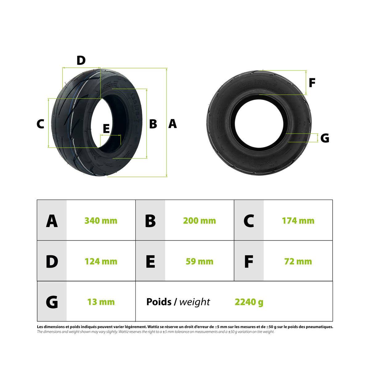 Pneu 135/75-7 Xuancheng
