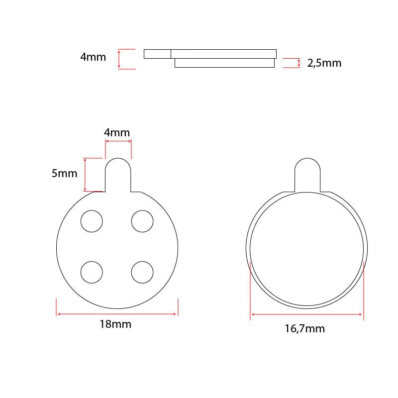 Plaquettes de frein - CT003 - Xiaomi M365 Pro
