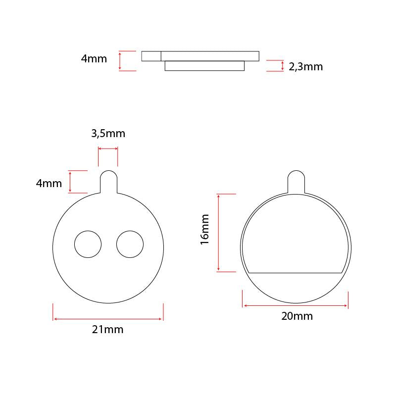 Plaquettes de frein - CT005 - ronde avec ergot