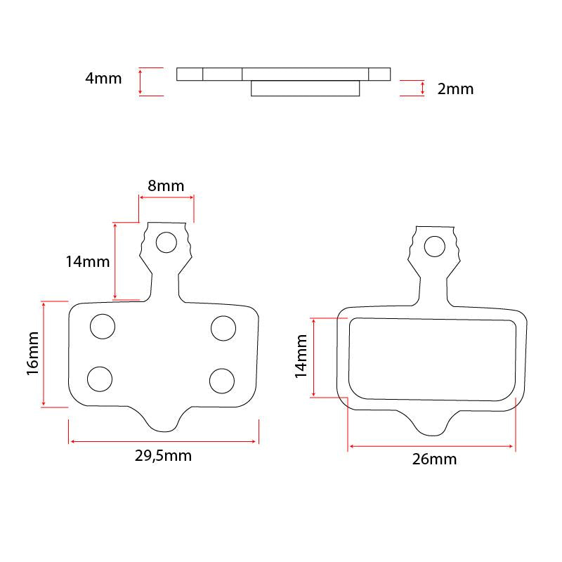 Plaquettes de frein - RT002 - NUTT