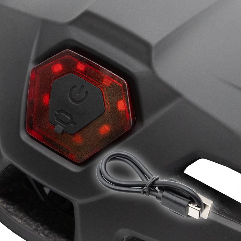 Casque - CP04 - avec lumière - noir L