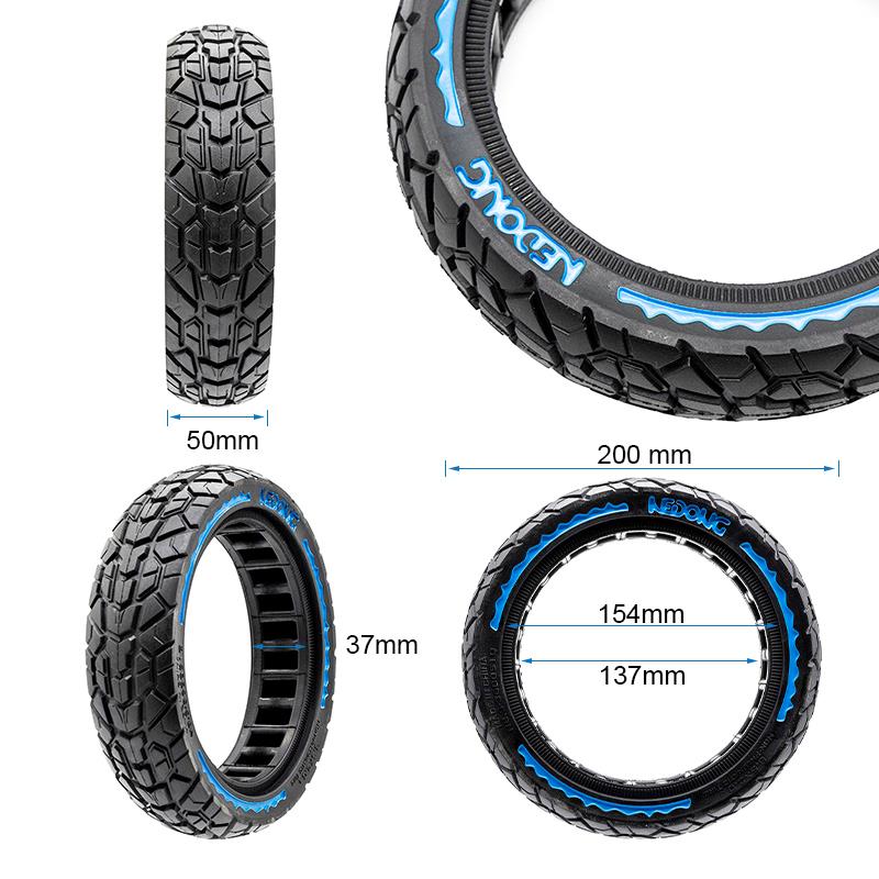 Pneu plein - 8,5x2-6,1/B34 - ultraléger Offroad - rouge [Nedong]