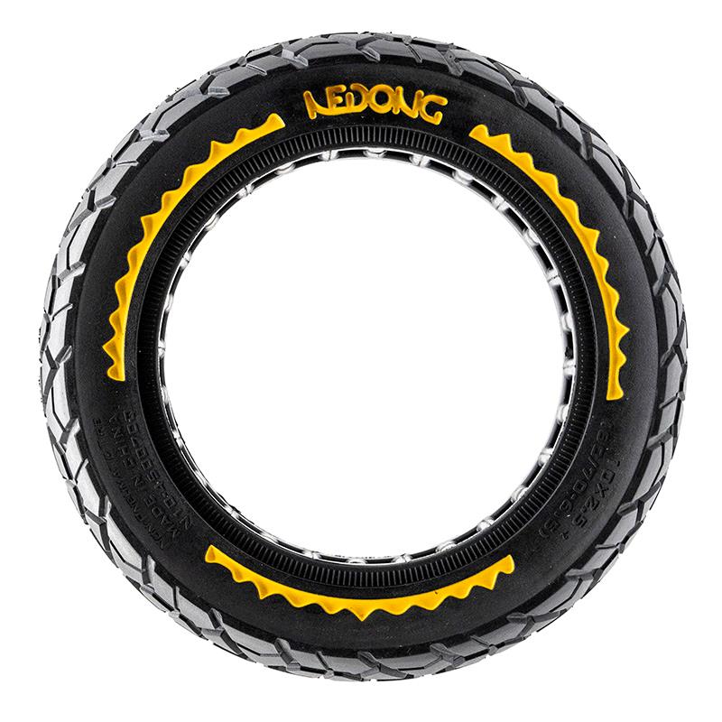 Pneu plein - 10x2,5/B44 - rouge - ultraléger Offroad [Nedong]