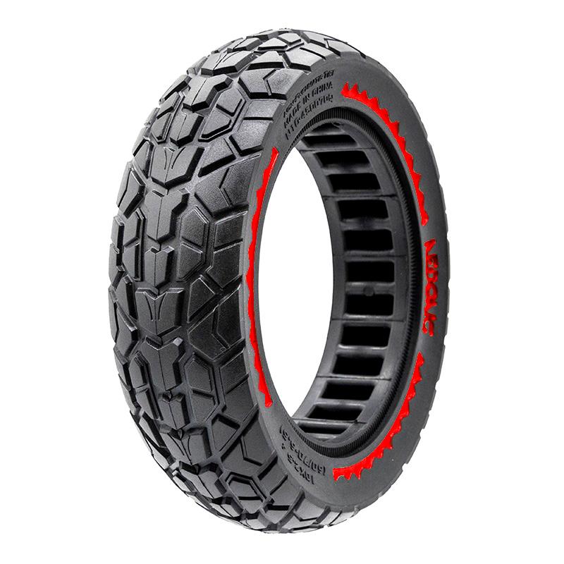 Pneu plein - 10x2,5/B44 - rouge - ultraléger Offroad [Nedong]