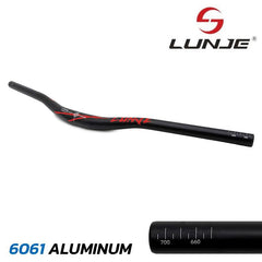 Guidon trottinette 720 mm élévation 25 mm noir et rouge