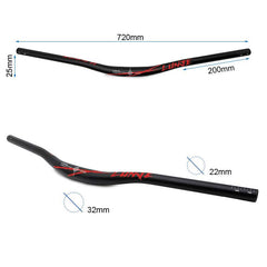 Guidon trottinette 720 mm élévation 25 mm noir et rouge, vue 5