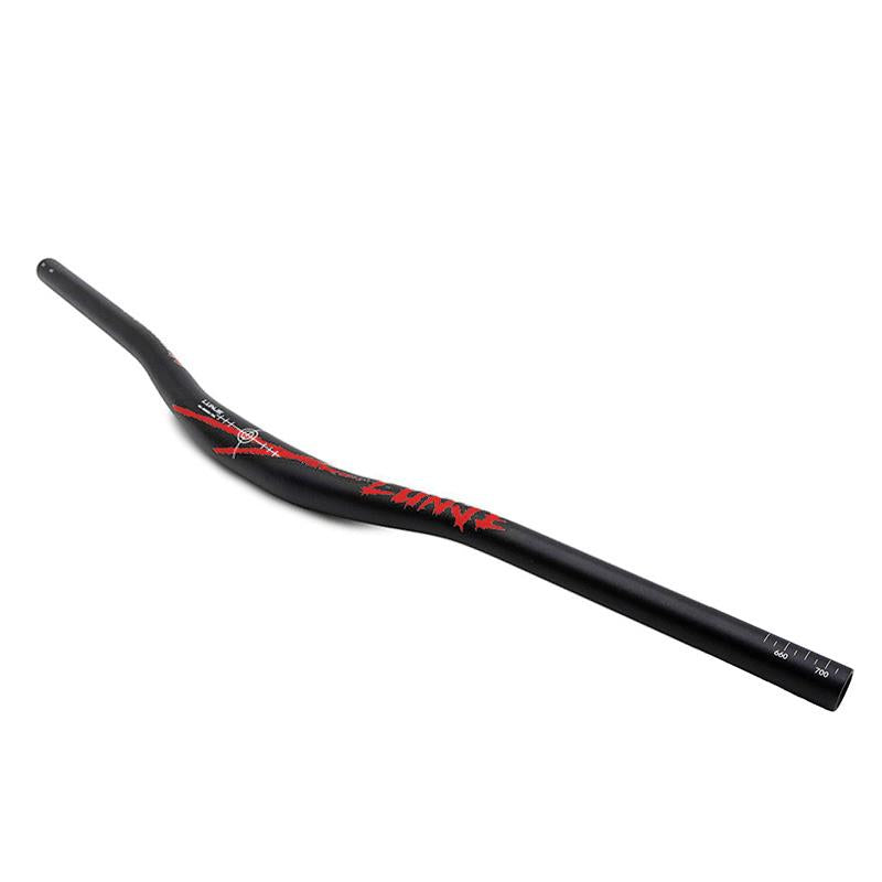 Guidon trottinette 720 mm élévation 25 mm noir et rouge, vue 4
