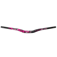 Guidon trottinette 720 mm élévation 25 mm noir et rose, vue 2