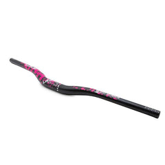 Guidon trottinette 720 mm élévation 25 mm noir et rose, vue 3