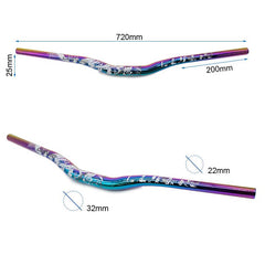 Guidon 720 mm élévation 25 mm multicolore écriture blanche, vue 2