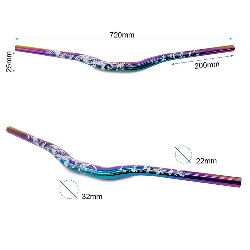 Guidon 720 mm élévation 25 mm multicolore écriture blanche, vue 2