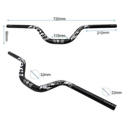 Guidon trottinette 720 mm élévation 90 mm noir, vue 4