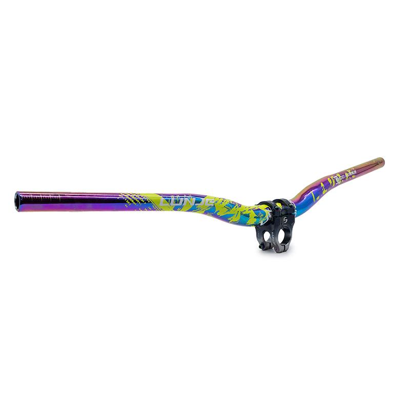 Guidon 720 mm élévation 25 mm multicolore écriture jaune, vue 2