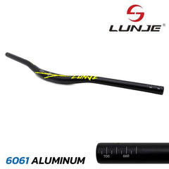 Guidon trottinette 720 mm élévation 25 mm noir et vert