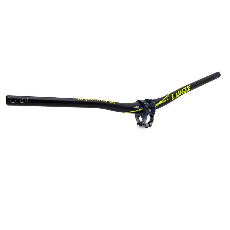 Guidon trottinette 720 mm élévation 25 mm noir et vert, vue 5