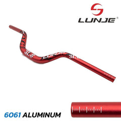 Guidon Lunje 720 mm élévation 90 mm rouge pour trottinette