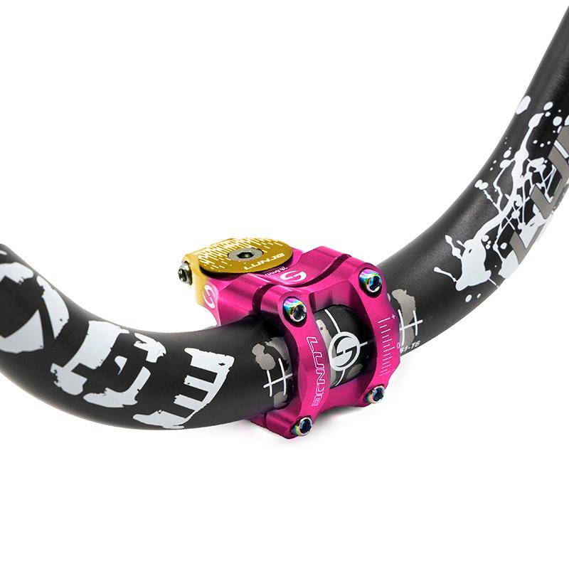 Potence de guidon 31,8 mm EWPM-003 rose et jaune, vue 4