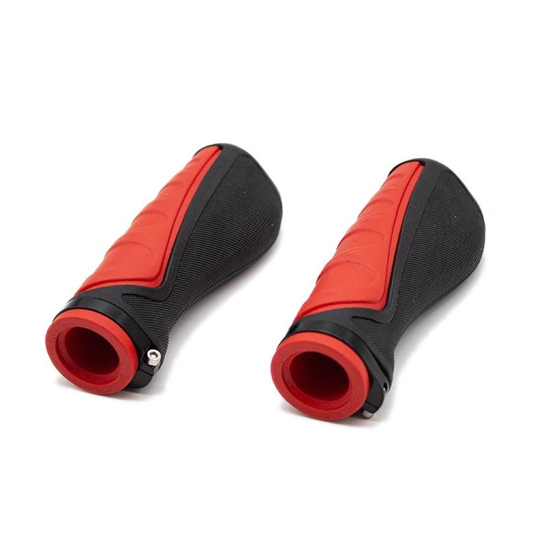 Poignées ergonomiques silicone verrou rouge, 2 pièces, vue 3