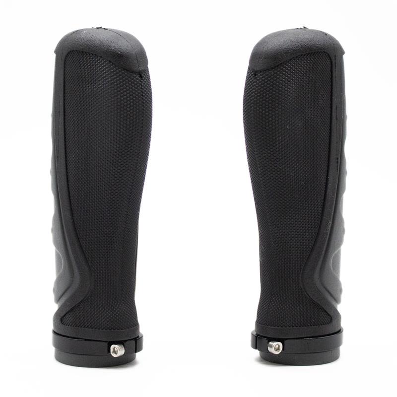 Poignées ergonomiques silicone verrou gris, 2 pièces, vue 2