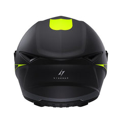 Casque Stormer Strike Curve jaune fluo mat, vue 3