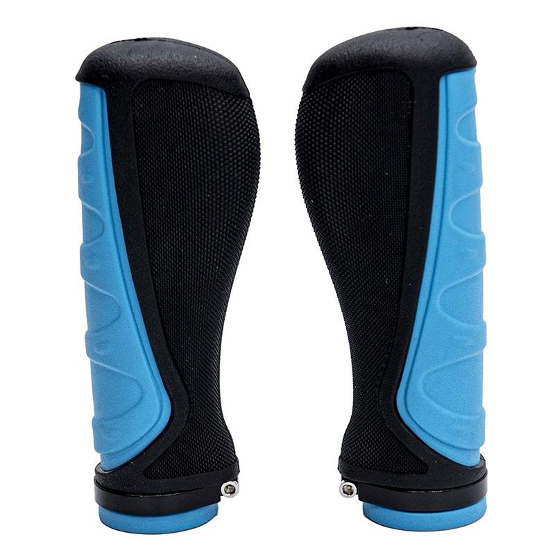 Poignées - ergonomiques en silicone avec verrouillage bleu - 2 pcs.