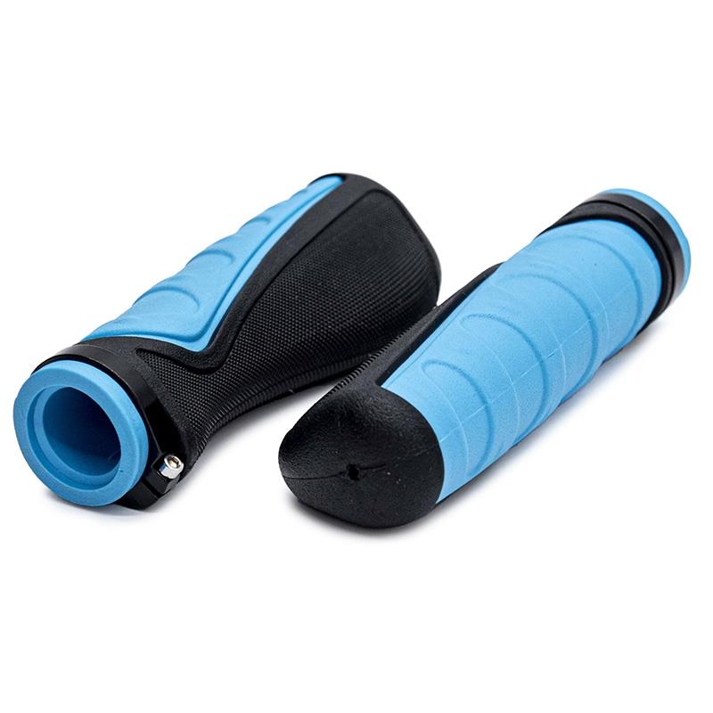 Poignées ergonomiques silicone verrou bleu, 2 pièces, vue 3