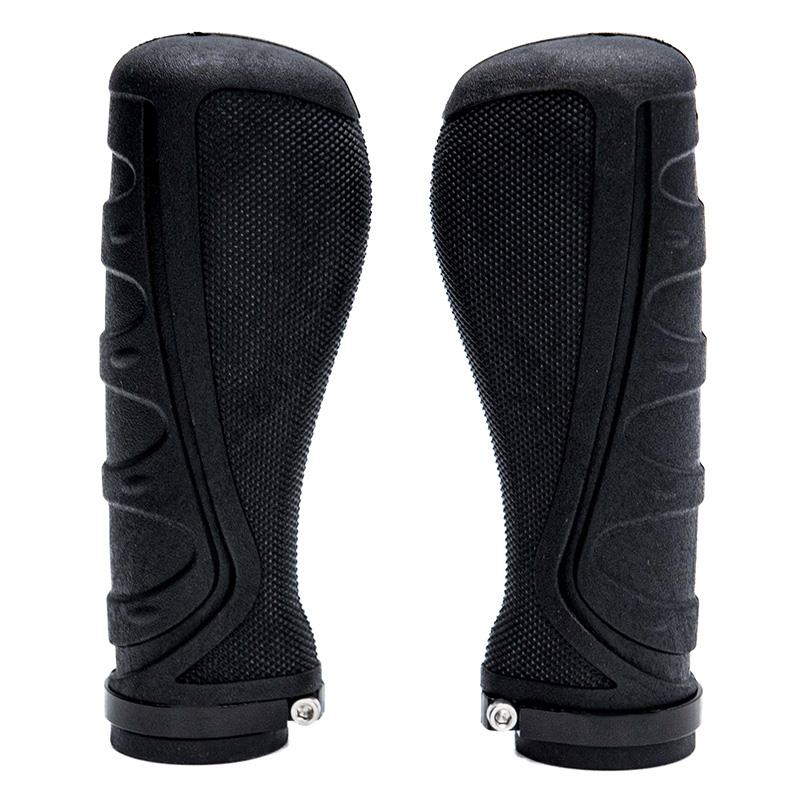 Poignées - ergonomiques en silicone avec verrouillage noir - 2 pcs.