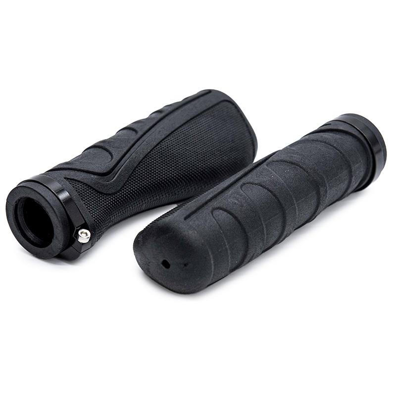 Poignées ergonomiques silicone verrou noir, 2 pièces, vue 3