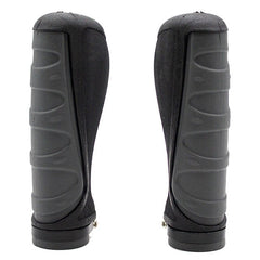 Poignées ergonomiques silicone verrou gris, 2 pièces