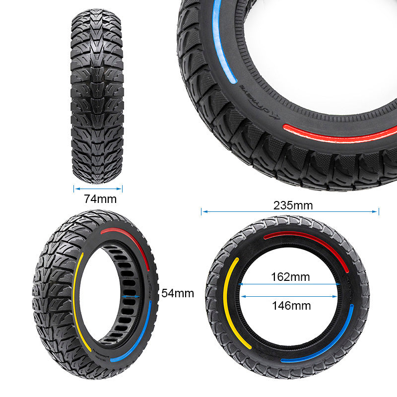 Pneu Plein - 10x2,75-6,5 - tricolore