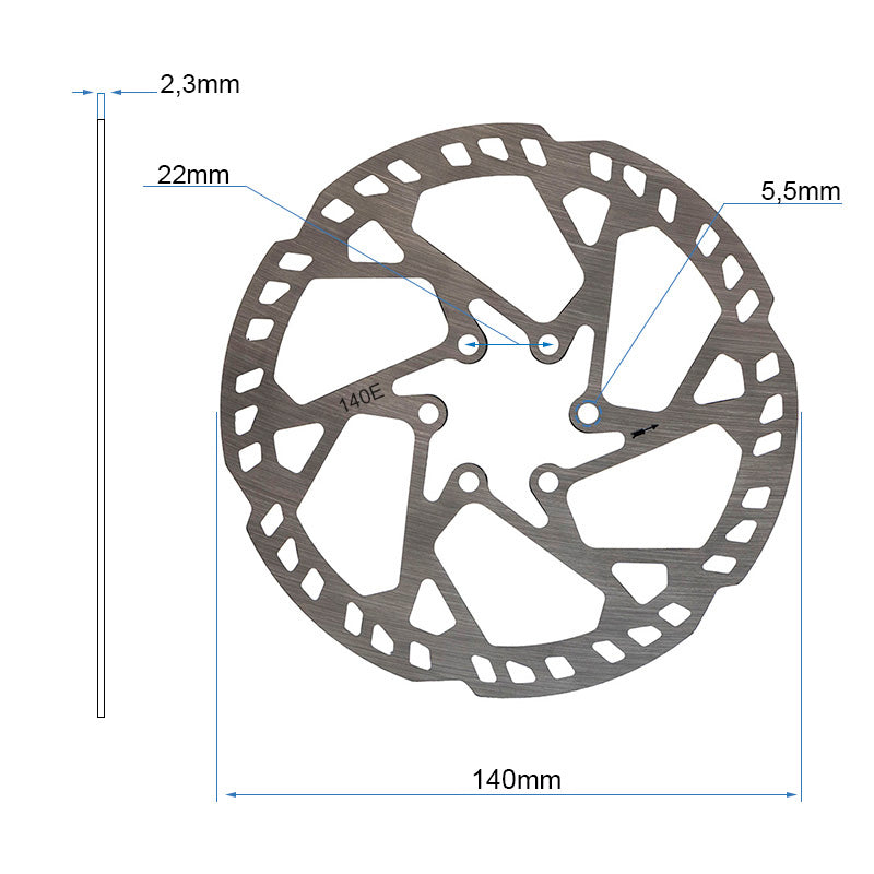 Disque de frein - 140mm - 2,3mm