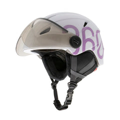 Casque GLOOB Urban blanc et violet pour trottinette, vue 2