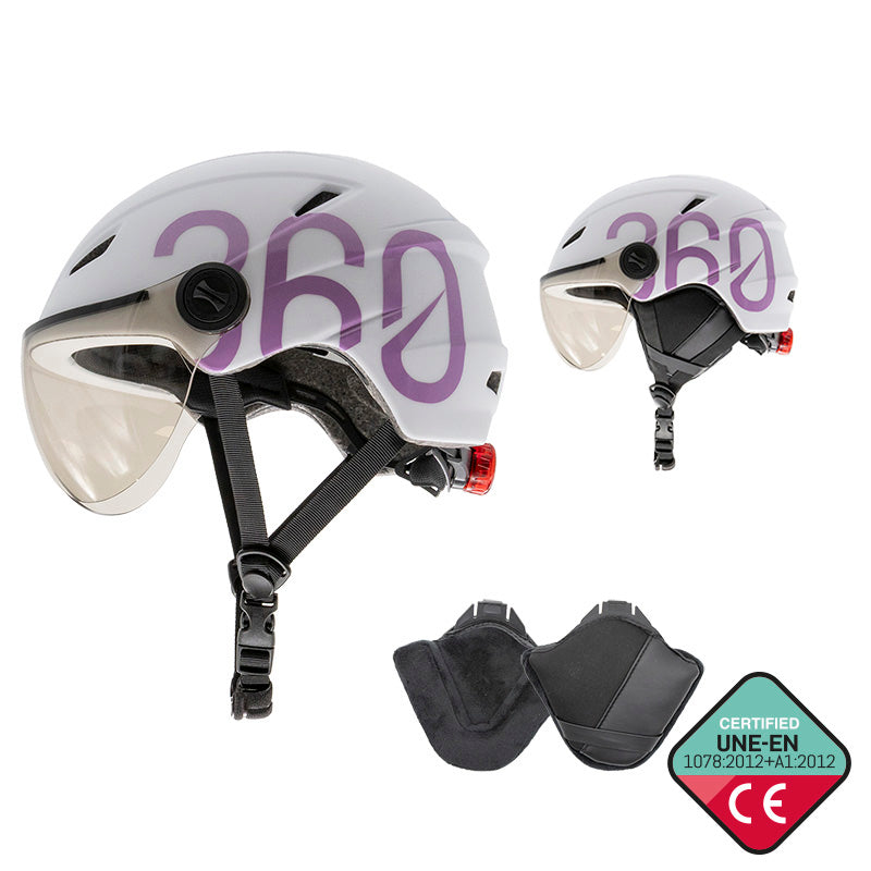Casque - GLOOB Urban blanc - violet