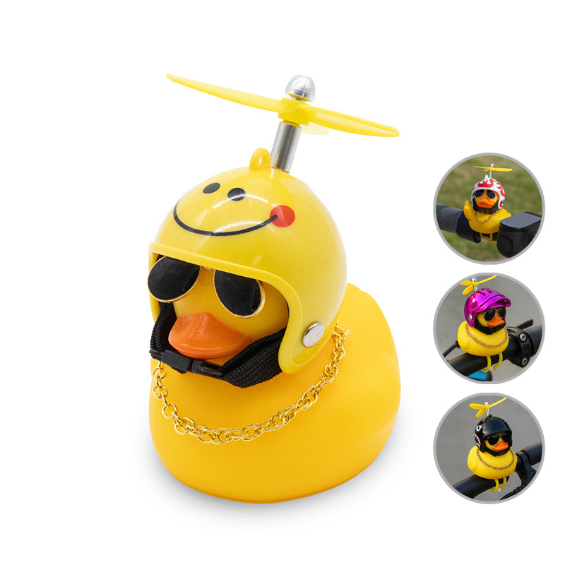 Canard de guidon avec casque et hélice