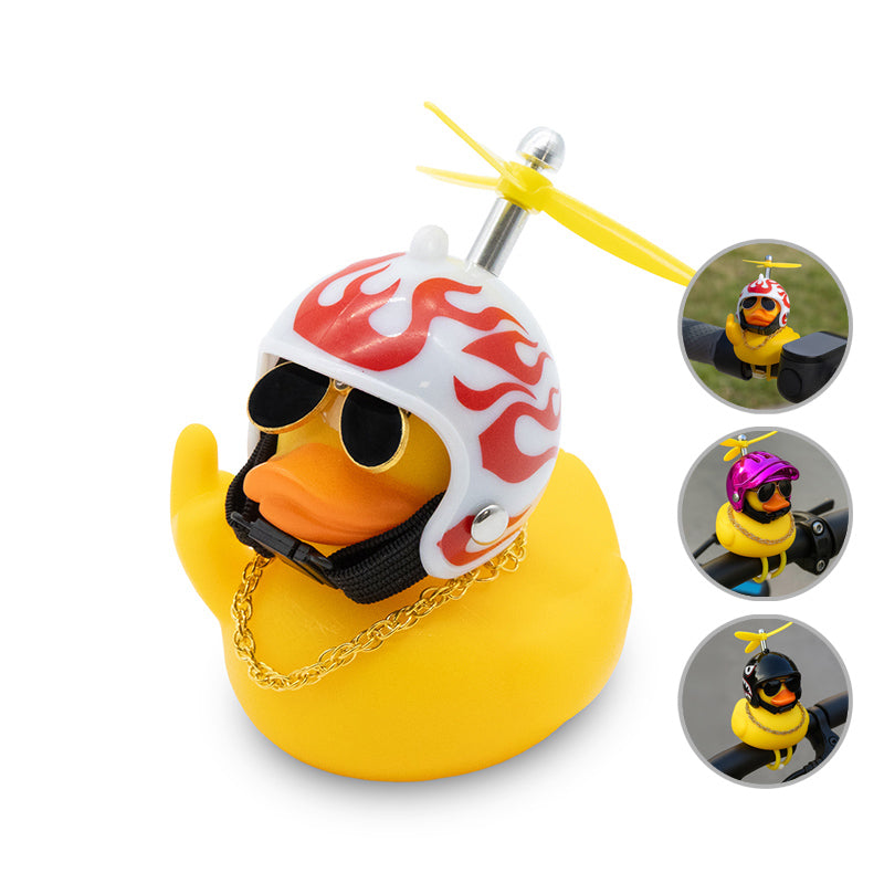 Canard de guidon avec casque et hélice