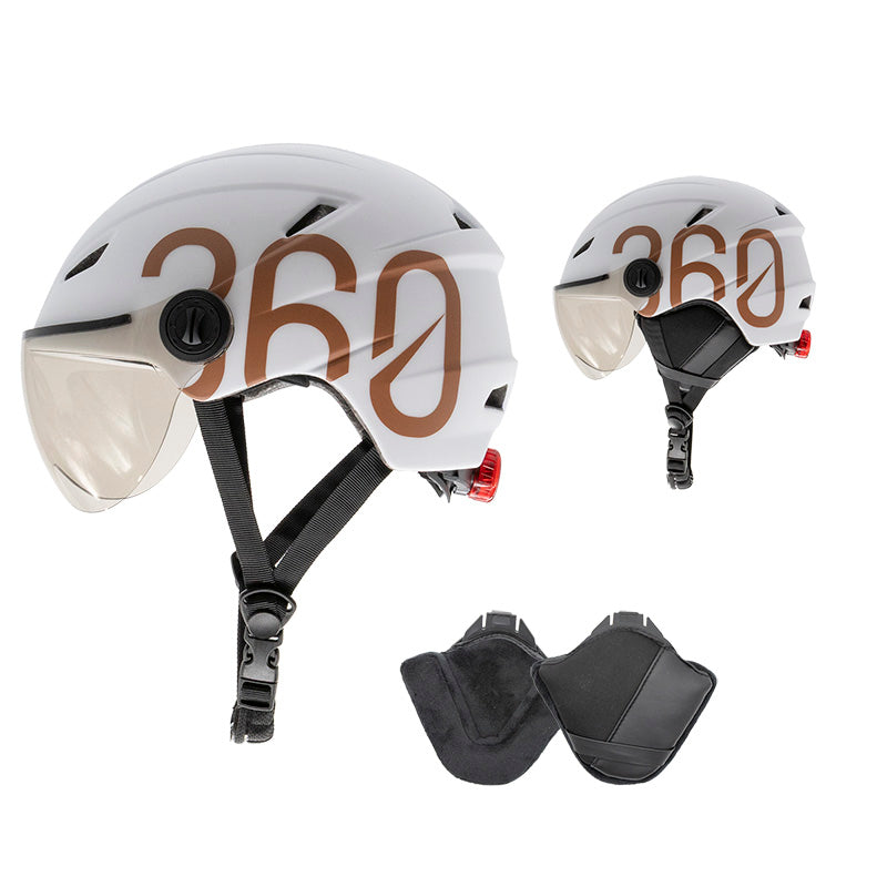 Casque - GLOOB Urban blanc - marron