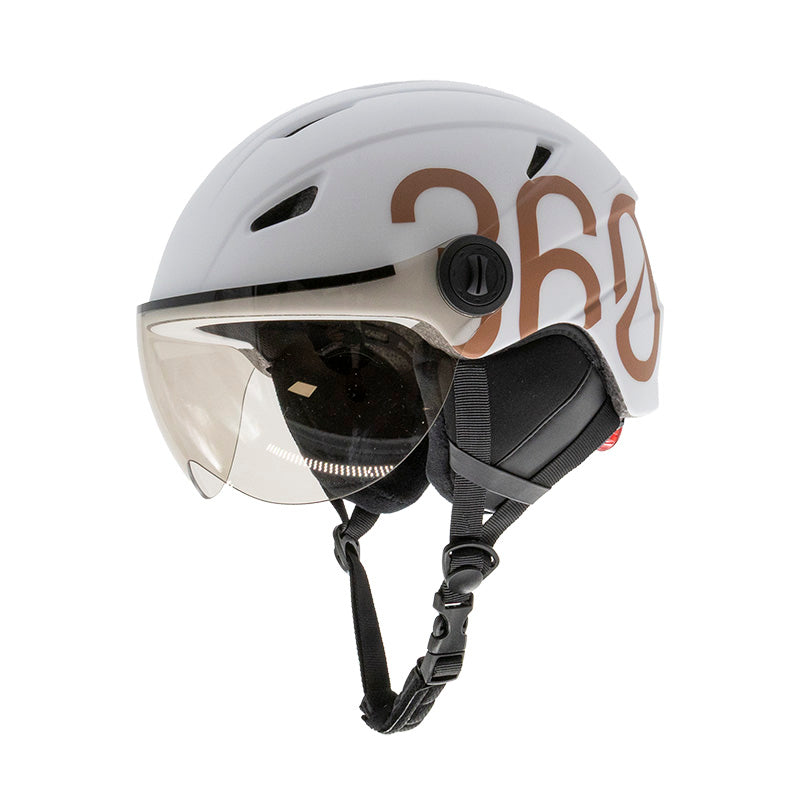 Casque - GLOOB Urban blanc - marron