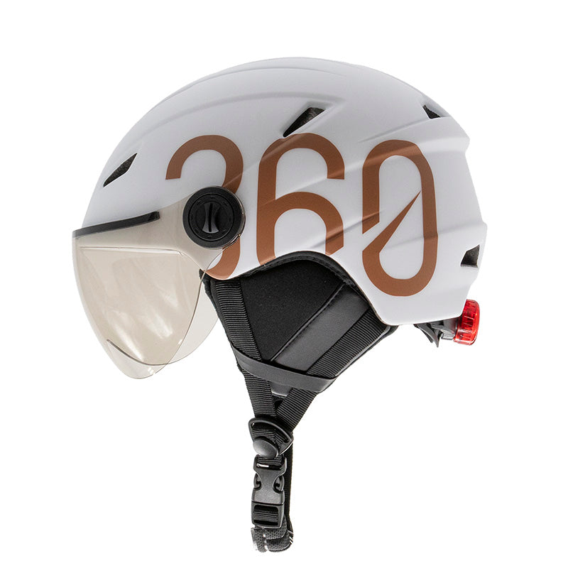 Casque - GLOOB Urban blanc - marron