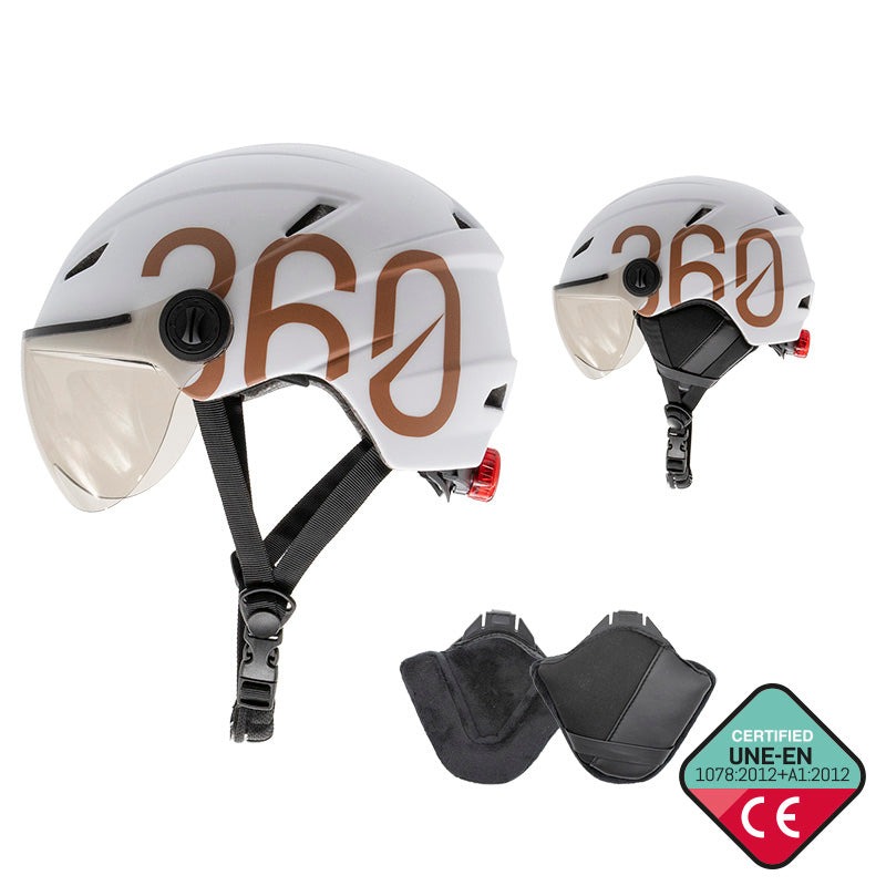Casque - GLOOB Urban blanc - marron