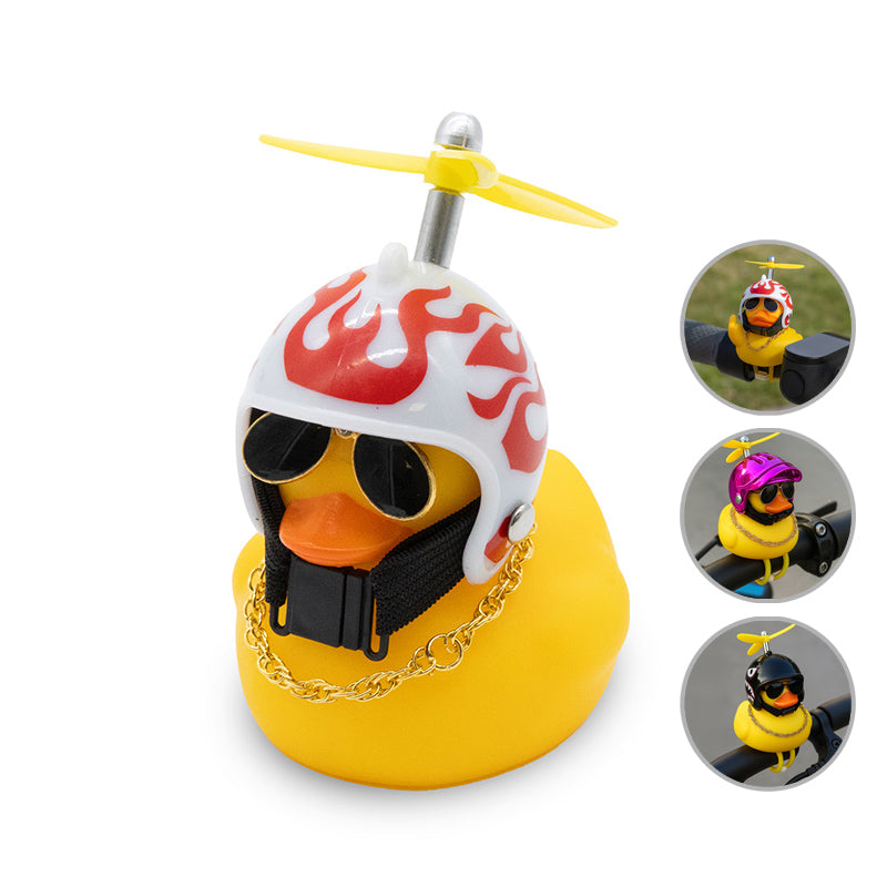 Canard de guidon avec casque et hélice
