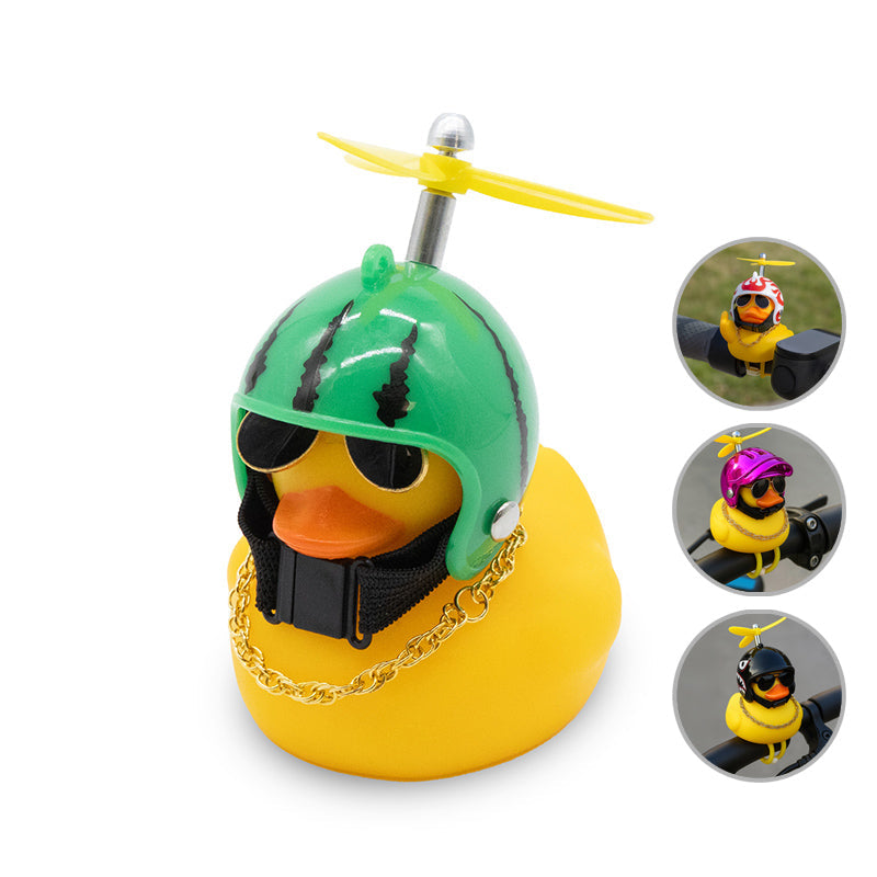 Canard de guidon avec casque et hélice
