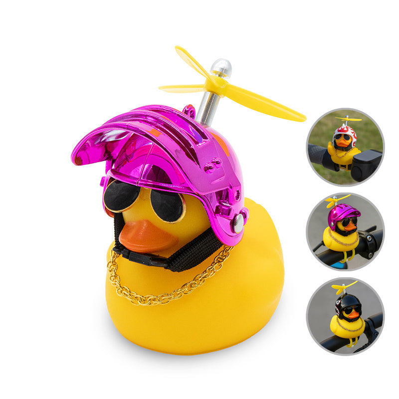 Canard de guidon avec casque et hélice