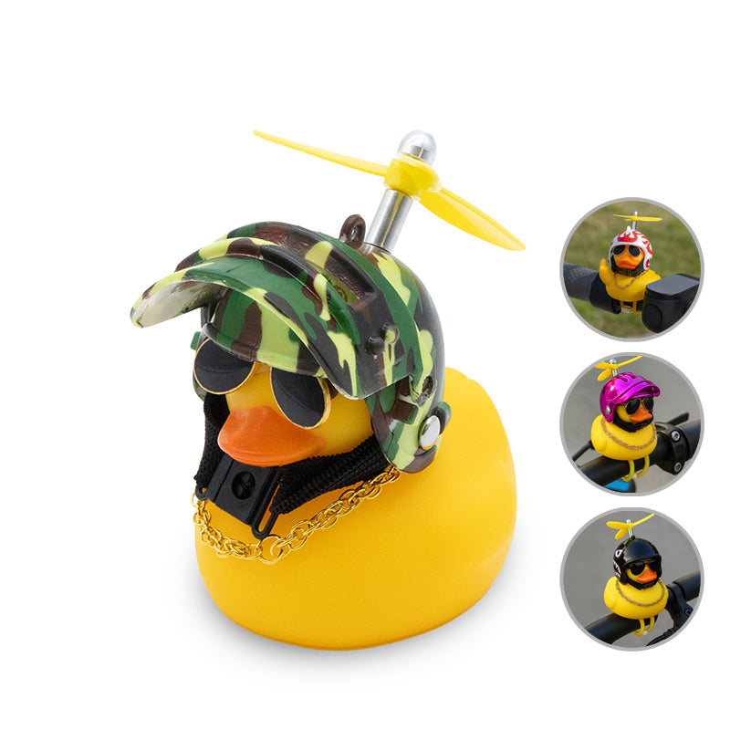 Canard de guidon avec casque et hélice