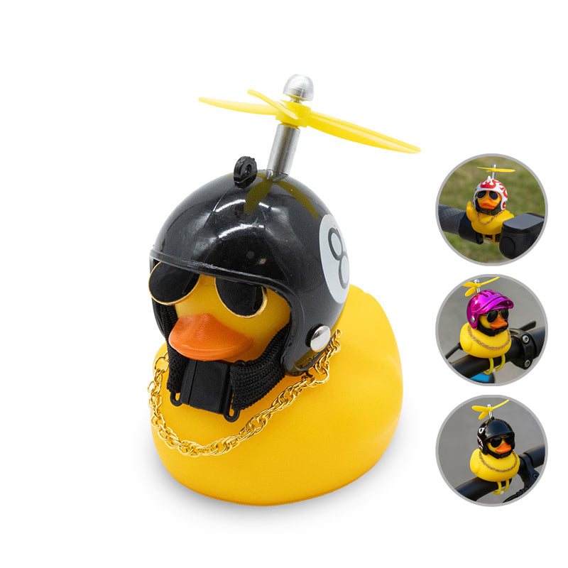 Canard de guidon avec casque et hélice