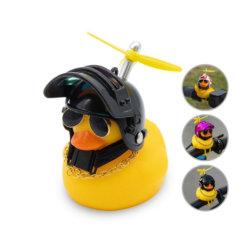 Canard de guidon avec casque et hélice
