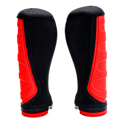 Poignées ergonomiques silicone verrou rouge, 2 pièces