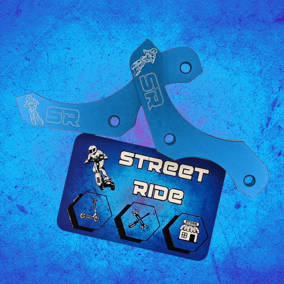 Pattes de déport bleu Ninebot Max G3, disque 140 mm, vue 2